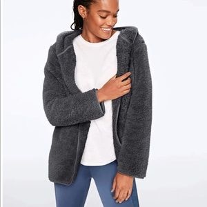 Pink Sherpa Cardigan Sweater Lxl 800 